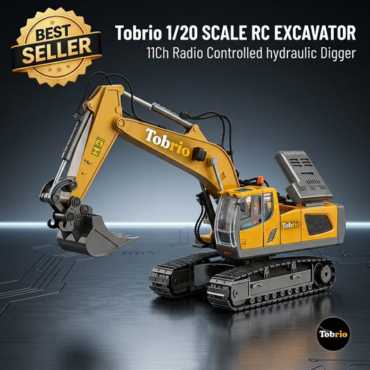 1/20 Scale RC Excavator – 11Ch Radio Controlled hydraulic Digger